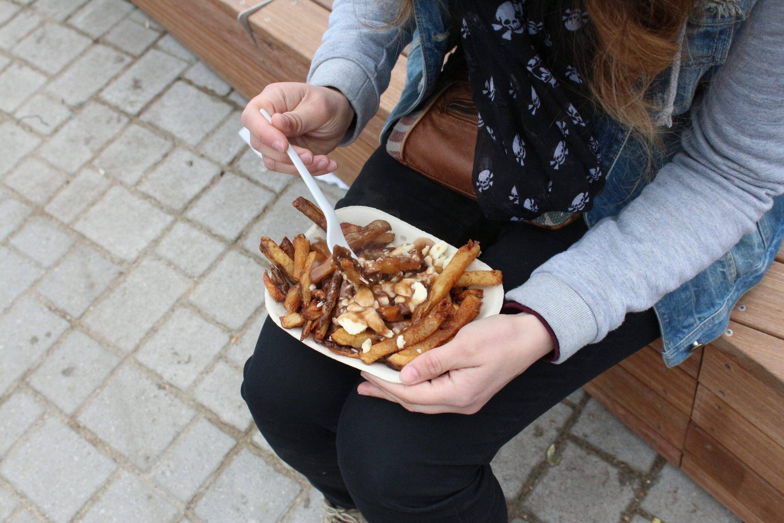 Canada Poutine Fries with cheese curds and gravy