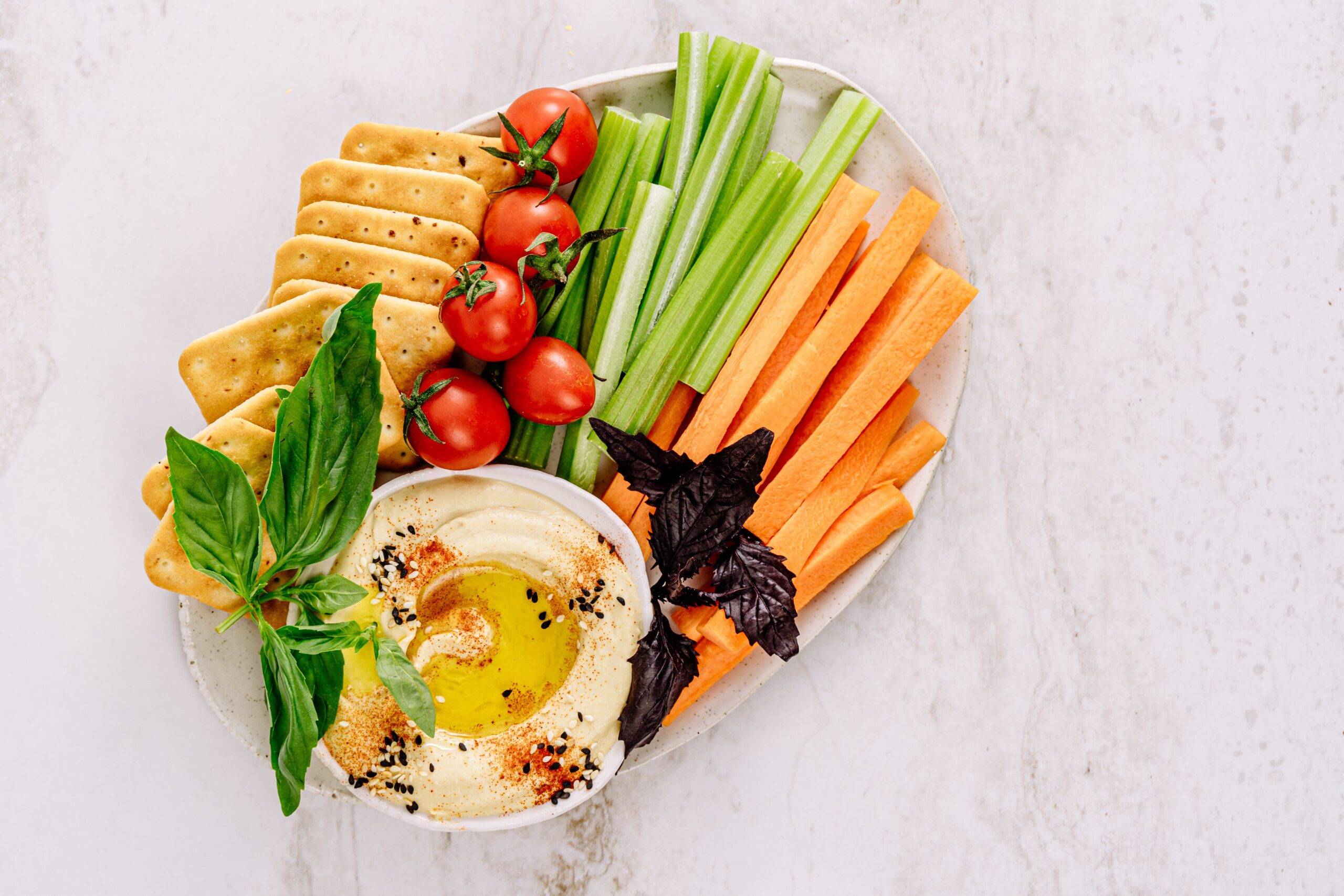 Dipping into Tradition: The Story of Hummus with Vegetable Sticks