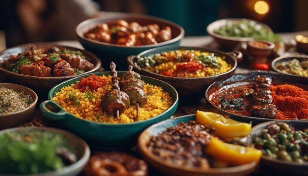 Turkish Dishes With Aromatic Spices And Herbs