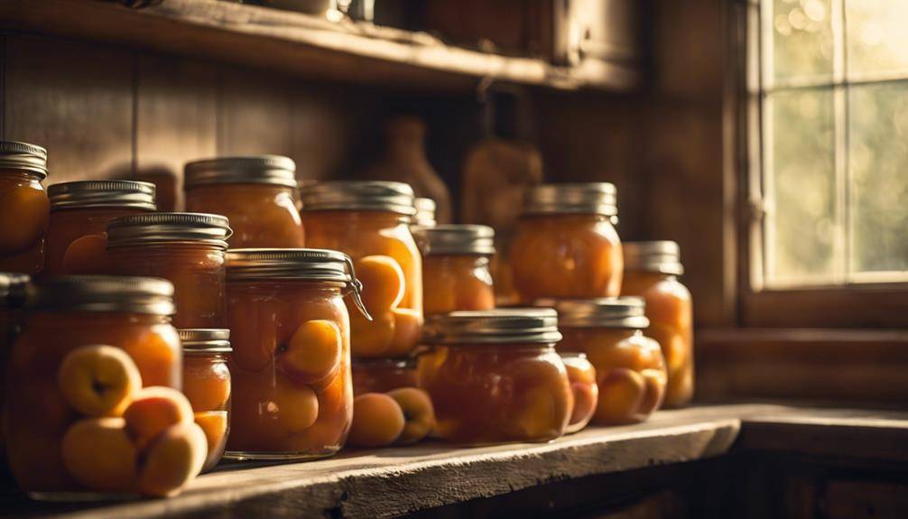 preserving canned peach storage