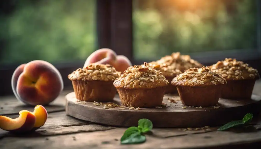 delicious vegan peach muffins