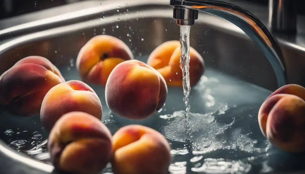 choosing perfect ripe peaches