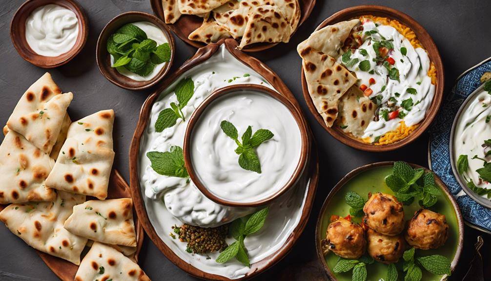 Traditional Turkish Dishes With Yogurt Base