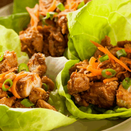 Healthy Amazing BBQ Chicken Lettuce Wraps