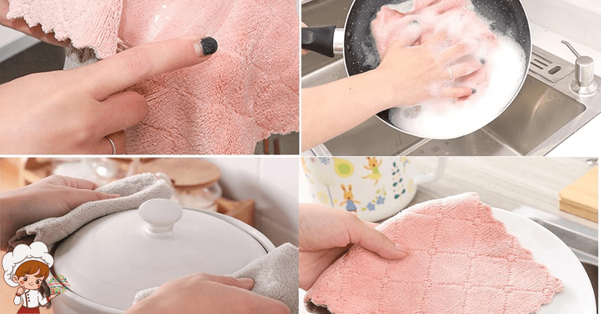 10 Pack Kitchen Cloth Microfiber Dish Towels