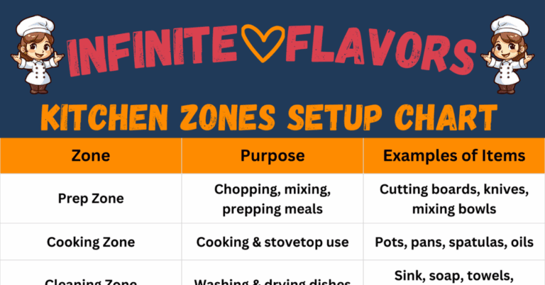 Amazing Kitchen Zones Setup Chart