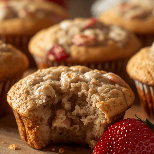 The Best Strawberry Banana Muffins