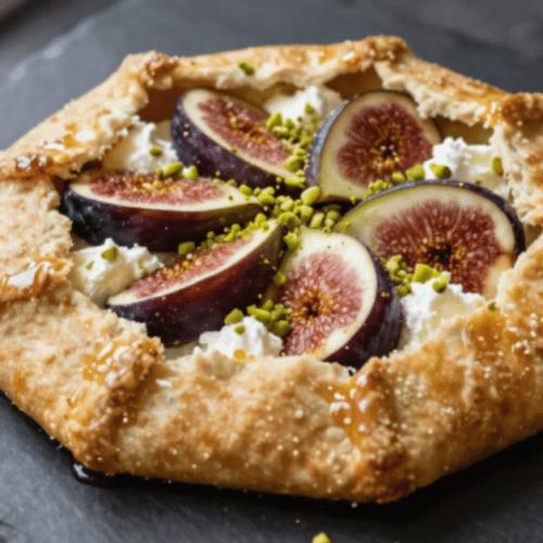 Goat Cheese Galette with Toasted Pistachios